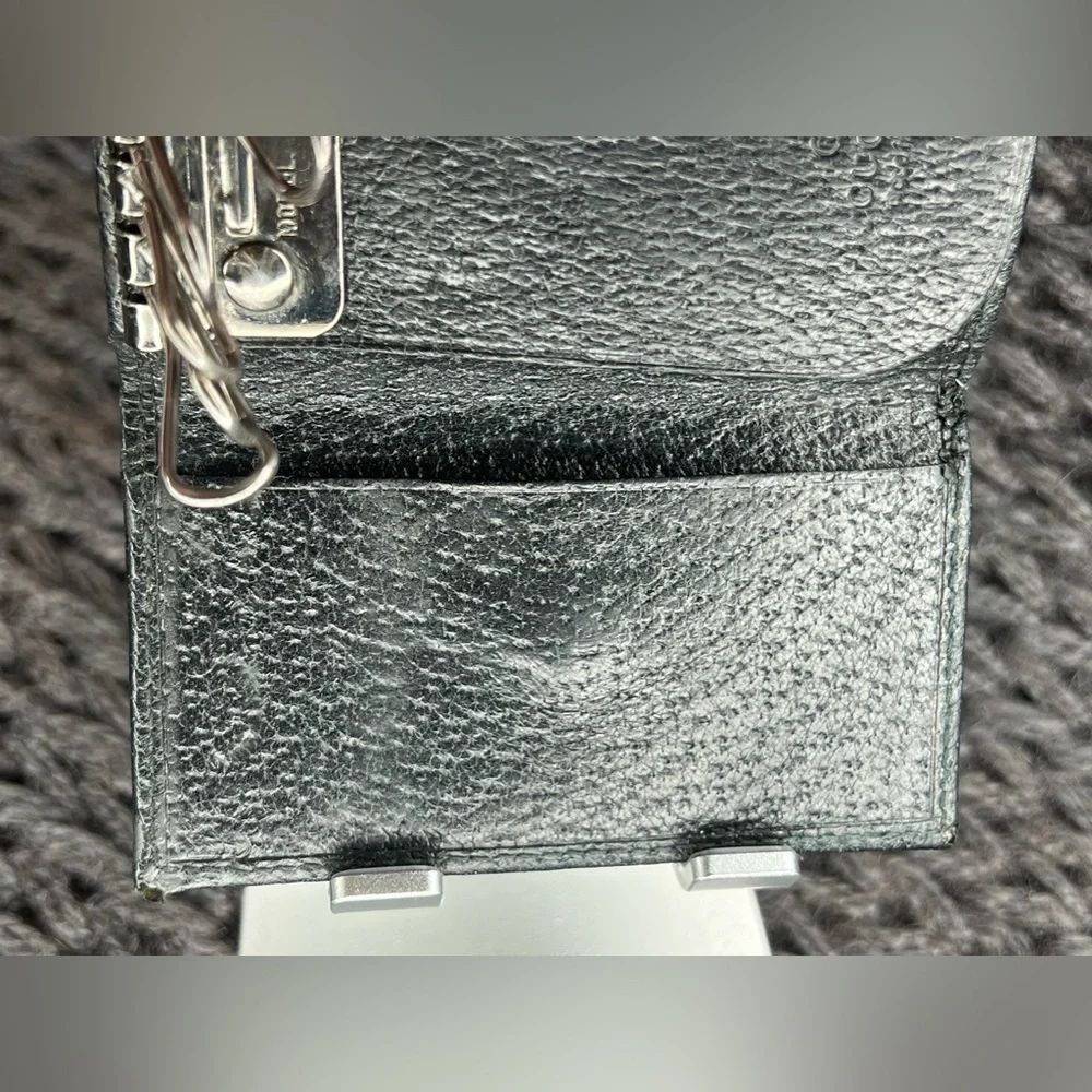 W010. ‼️💗RARE💗‼️ Mini Gucci Black Leather 6 key Ring Wallet/Card Holder EUC - Picture 10 of 10